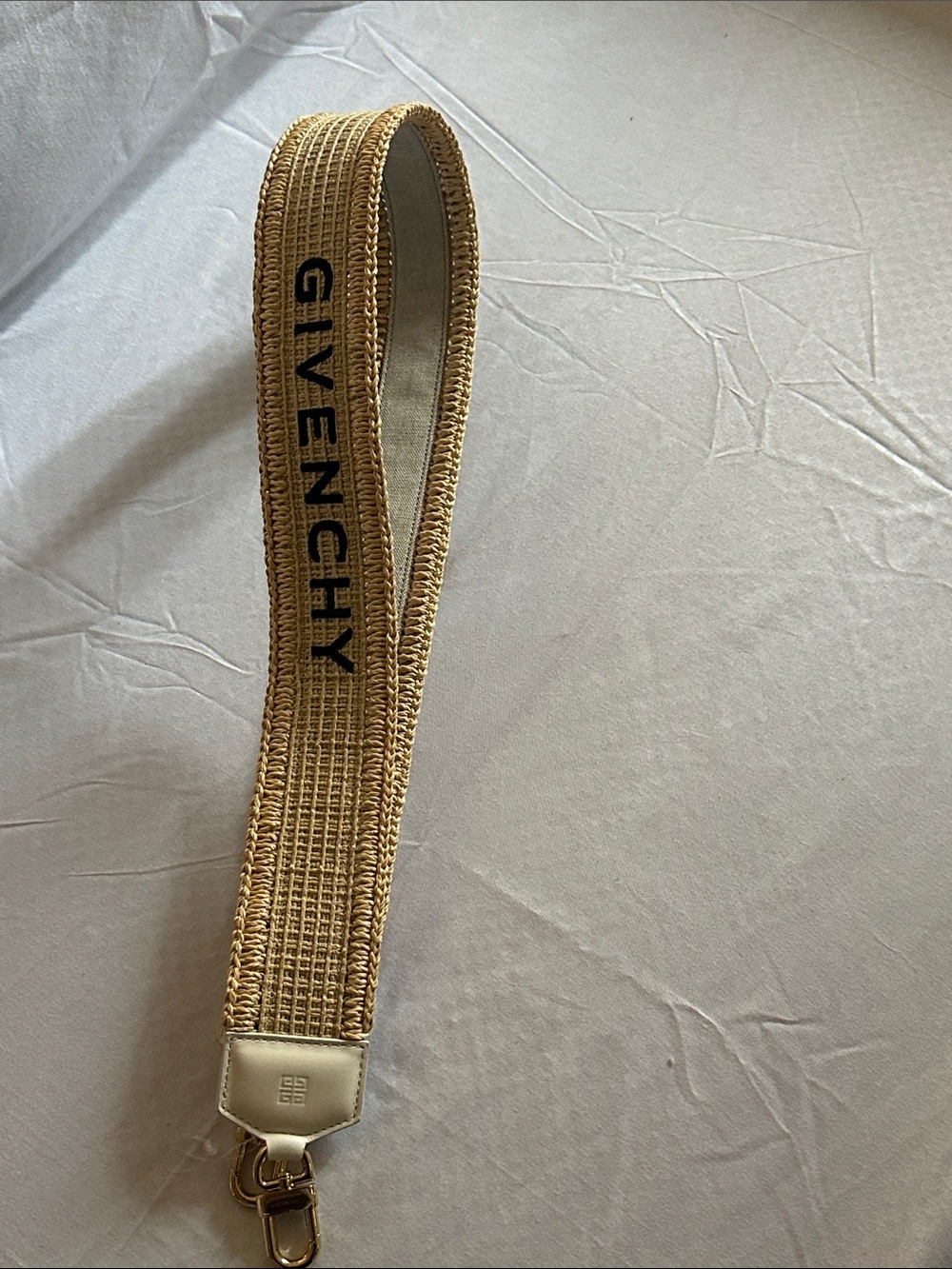 💯 Authentic Givenchy Logo-Embroidered Raffia Shoulder Strap, Perfect for any bag - Picture 9 of 12